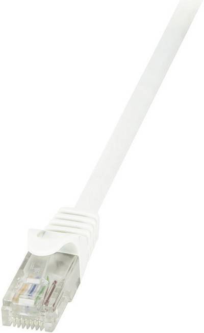 LogiLink CP2091U RJ45 Netzwerkkabel, Patchkabel CAT 6 U/UTP 10.00 m Weiß mit Rastnasenschutz 1 St.