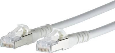 Metz Connect 1308452088-E RJ45 Netzwerkkabel, Patchkabel CAT 6a S/FTP 2.00 m Weiß mit Rastnasenschutz 1 St.