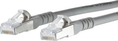 Metz Connect 1308450533-E RJ45 Netzwerkkabel, Patchkabel CAT 6a S/FTP 0.50 m Grau mit Rastnasenschutz 1 St.