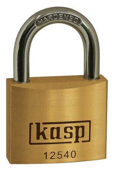 Kasp K12525 Vorhängeschloss 25 mm verschieden schließend Goldgelb Schlüsselschloss