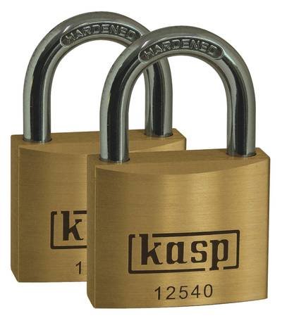 Kasp K12525D2 Vorhängeschloss 25 mm gleichschließend Goldgelb Schlüsselschloss