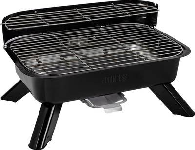 Princess 01.112252.01.001 Elektro, Holzkohle Grill mit Windschutz, mit Standfuß, mit manueller Temperatureinstellung Sch