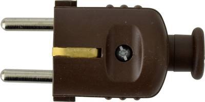 N & L 18487 Schutzkontaktstecker Kunststoff 230 V Braun