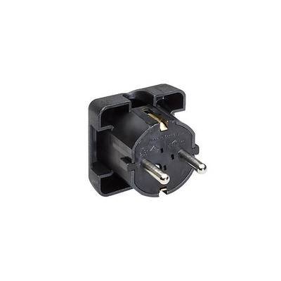 BACHMANN Schutzkontaktstecker, schwarz flach