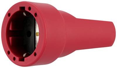 REV 0512159555 Schutzkontaktkupplung Gummi 250 V Dunkelrot IP20