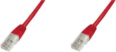 Digitus DK-1511-005/R RJ45 Netzwerkkabel, Patchkabel CAT 5e U/UTP 0.50 m Rot 1 St.
