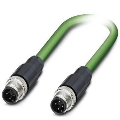 Phoenix Contact 1416254 M12 Netzwerkkabel, Patchkabel CAT 5e SF/UTP 2.00 m Grün mit Rastnasenschutz 1 St.