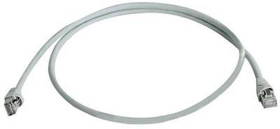 Telegärtner 100008643 RJ45 Netzwerkkabel, Patchkabel CAT 6a S/FTP 5.00 m Grau UL-zertifiziert, Flammwidrig, mit Rastnase