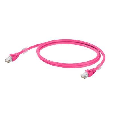 Weidmüller 1201270002 RJ45 Netzwerkkabel, Patchkabel CAT 6a S/FTP 0.20 m Magenta UL-zertifiziert 1 St.
