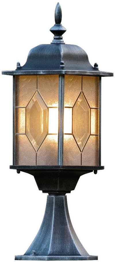 Konstsmide 7246-759 Milano Außenstandleuchte Energiesparlampe E27 75 W Schwarz, Silber