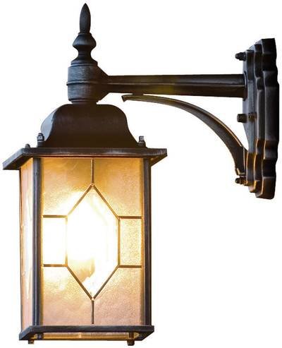 Konstsmide Milano 7248-759 Außenwandleuchte Energiesparlampe, LED E27 75 W Schwarz, Silber