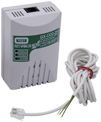 Schabus 200989 C2 Gas-Sensor detektiert Raumluftüberwachung