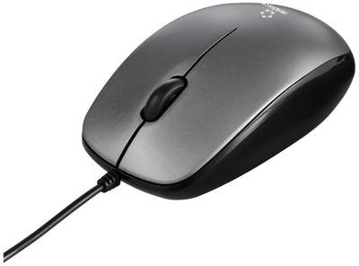 Renkforce RF-5805910 Maus Kabelgebunden Optisch Grau 3 Tasten 1000 dpi Integriertes Scrollrad