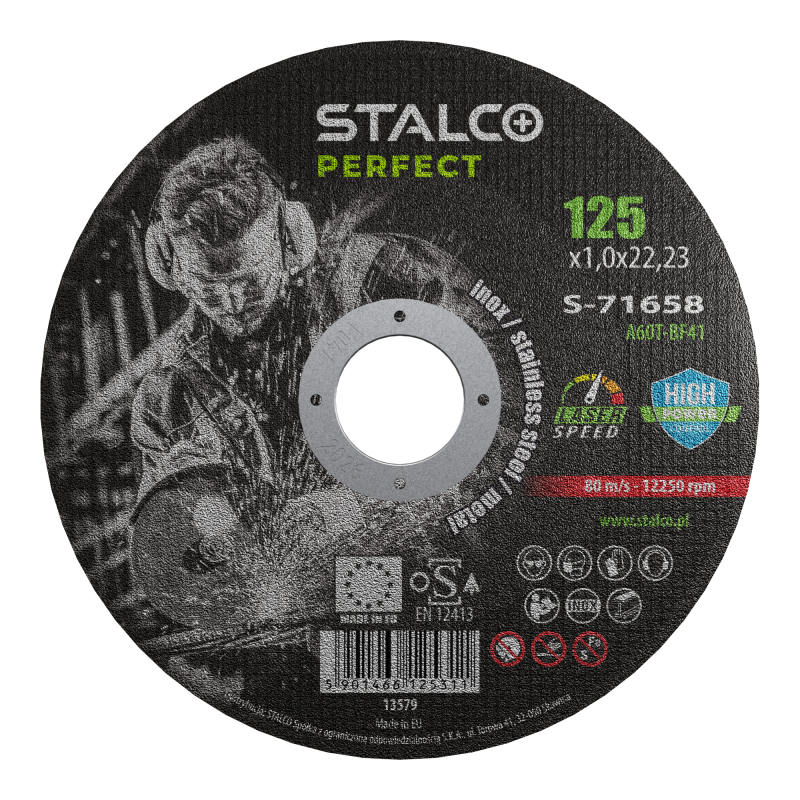 Uniwersalna tarcza tnąca 125mm x 1mm STALCO PERFECT S-71658 - Moje Narzędzia Domowe - Polska Hurtownia Budowlana w Kirkcaldy
