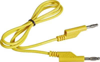 VOLTCRAFT Messleitung Lamellenstecker 4 mm Lamellenstecker 4 mm 1.00 m Gelb 1 St.