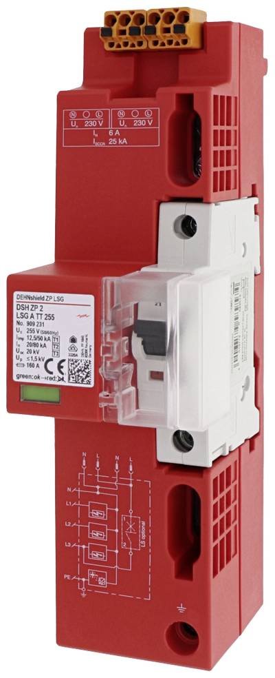 DEHN 909231 DSH ZP 2 LSG A TT 255 Überspannungsschutz-Ableiter 1 St.