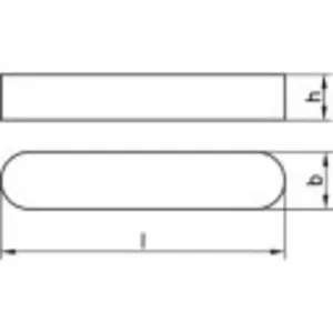 TOOLCRAFT 1067264 Passfedern DIN 6885 Edelstahl A4 10 St.