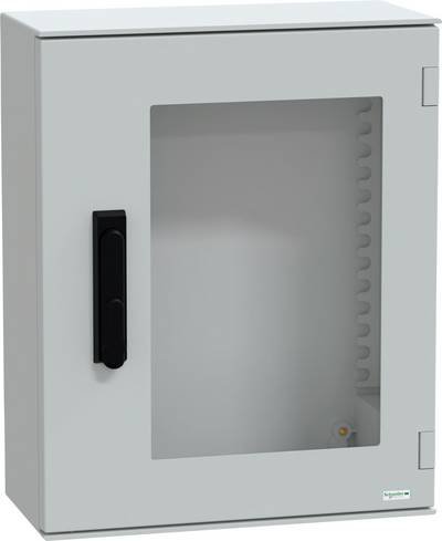 Schneider Electric PanelSeT PLM Polyestergehäuse NSYPLM54TVG - Wandmontage, transparente Tür, mit Griff ohne MP IP66