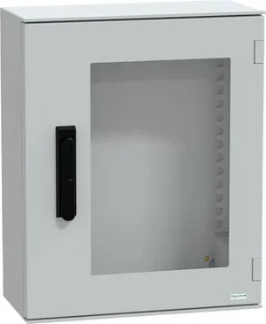 Schneider Electric PanelSeT PLM Polyestergehäuse NSYPLM54TVG - Wandmontage, transparente Tür, mit Griff ohne MP IP66