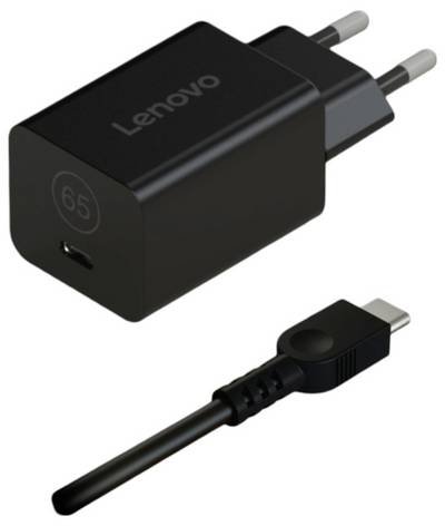 Lenovo GaN Nano Notebook-Netzteil 65 W 5 V, 9 V, 15 V, 20 V GaN, mit Gerät-Eurostecker, Schnellladegerät