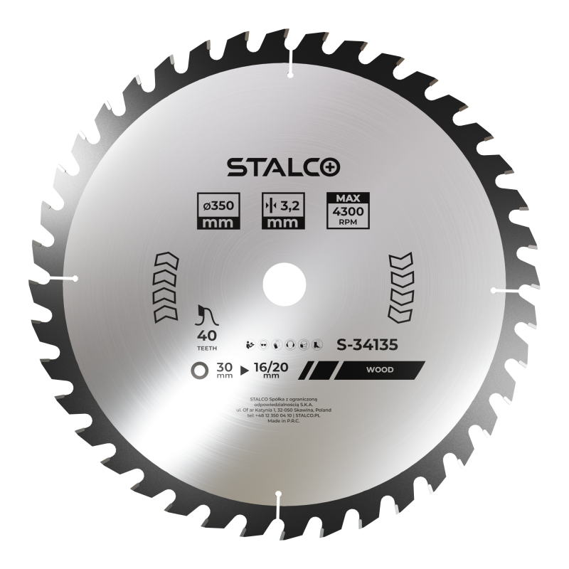 Piła tarczowa 300mm x 3.0 x 30mm 60 zębów STALCO S-34230 - Moje Narzędzia Domowe - Polska Hurtownia Budowlana w Kirkcaldy