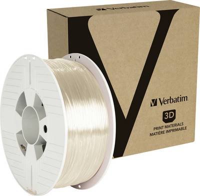Verbatim 55051 55051 Filament PETG schlagfest, flexibel 1.75 mm 1 kg Transparent 1 St.