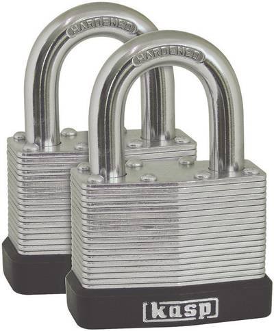 Kasp K13040D2 Vorhängeschloss 40 mm gleichschließend Silber Schlüsselschloss