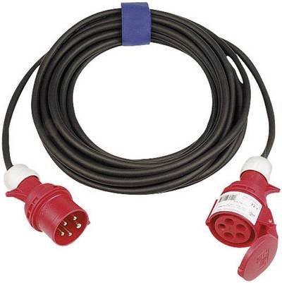 SIROX 365.525 Strom Verlängerungskabel 32 A Schwarz 25.00 m H07RN-F 5G 4 mm² mit Phasenwender