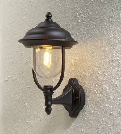 Konstsmide Parma 7223-750 Außenwandleuchte Energiesparlampe, LED E27 75 W Schwarz