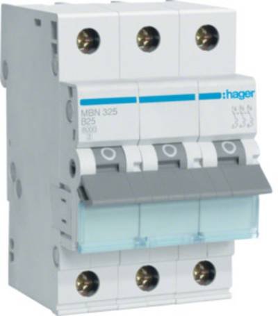 Hager MBN325 Hager MBN325, 50 - 60 Hz, 25 A, 3P Leitungsschutzschalter 3polig 25 A