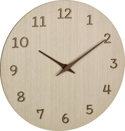 TFA Dostmann 60.3072.01 Quarz Wanduhr 298 mm x 41 mm x 298 mm Holz (hell)