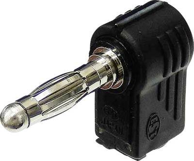 TRU COMPONENTS Bananenstecker Stecker, gewinkelt Stift-Ø: 4 mm Schwarz 1 St.