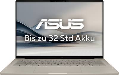 Asus Notebook 35.6 cm (14 Zoll) WUXGA Qualcomm® Snapdragon X 16 GB RAM 512 GB SSD Deutsch, QWERTZ Beige 90NB1501-M00DY0