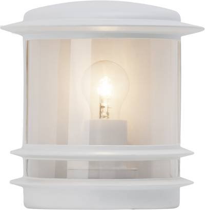 Brilliant Hollywood 47880/05 Außenwandleuchte Energiesparlampe, LED E27 60 W Weiß