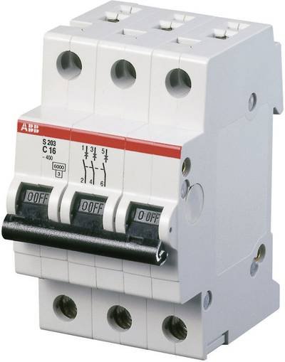 ABB 2CDS253001R0254 S203-C25 Leitungsschutzschalter 3polig 25 A