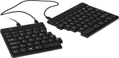 R-GO Tools Split USB Tastatur Englisch, QWERTY Schwarz Ergonomisch
