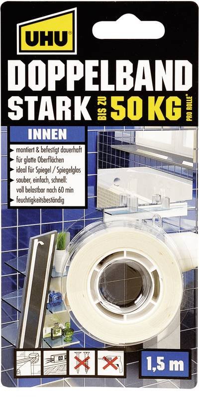 UHU 46855 Doppelseitiges Klebeband UHU® (L x B) 1.5 m x 19 mm 1 St.