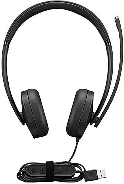 Lenovo 4XD1P83425 On Ear Headset Bluetooth®, Kabellos, kabelgebunden Stereo Schwarz Lautstärkeregelung