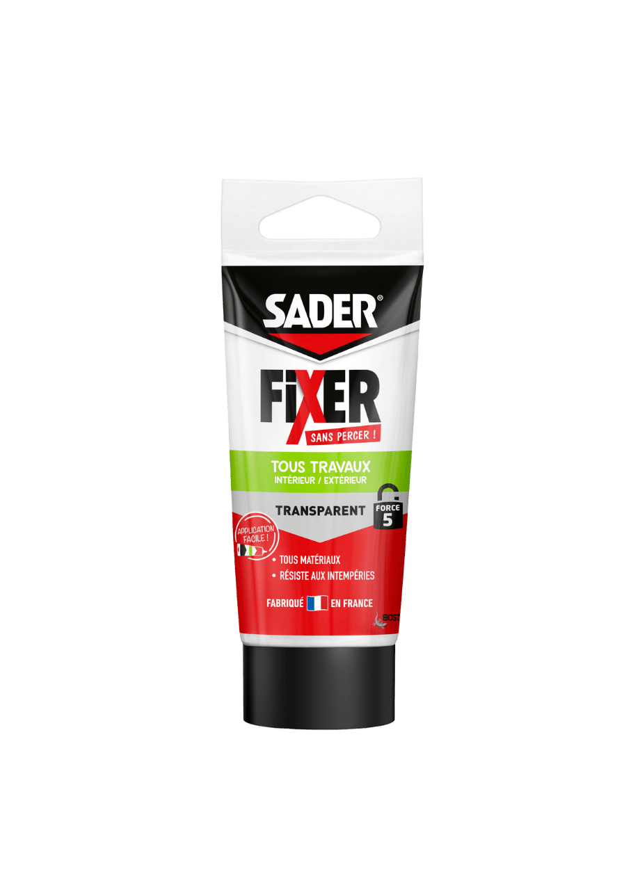 Sader Fixer Sans Percer Tous Travaux Transparent Tube 50g