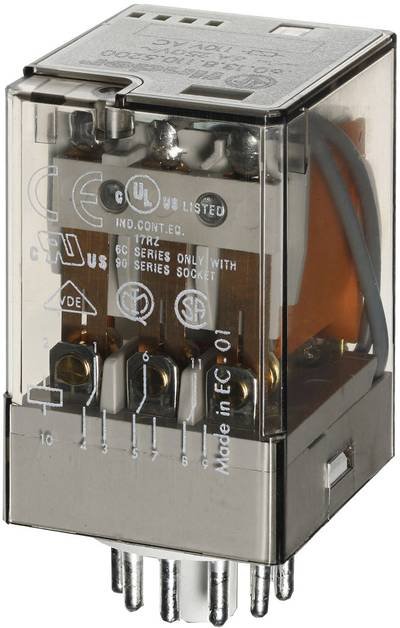 Finder 60.13.8.230.0040 Steckrelais 230 V/AC 10 A 3 Wechsler 1 St.