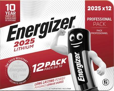Energizer Knopfzelle CR 2025 3 V 12 St. 163 mAh Lithium