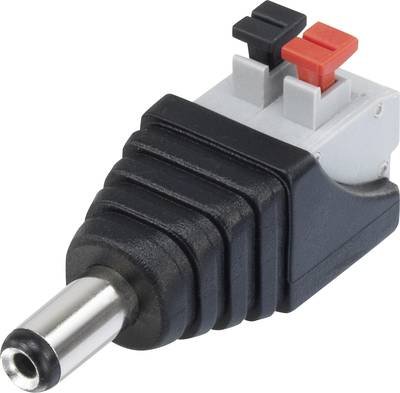 TRU COMPONENTS QT-DC2.1M Schwachstromverbinder Stecker, gerade 5.5 mm 2.1 mm 1 St.