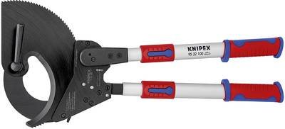 Knipex 95 32 100 95 32 100 Ratschen-Kabelschneider Geeignet für (Abisoliertechnik) Alu- und Kupferkabel, ein- und mehrdr