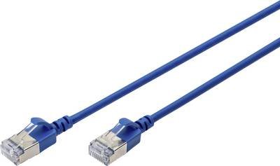 Digitus DK-1632-A-015S-B RJ45 Netzwerkkabel, Patchkabel CAT 6a F/FTP 1.5 m Blau Farbcodiert, Geschirmt, mehrdrähtig, mit