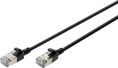 Digitus DK-1632-A-010S-BL RJ45 Netzwerkkabel, Patchkabel CAT 6a F/FTP 1 m Schwarz Farbcodiert, Geschirmt, mehrdrähtig, m