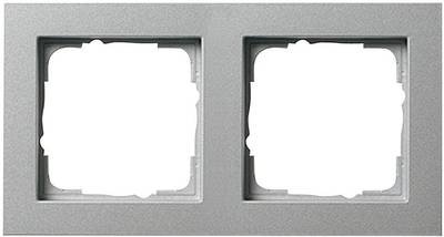 GIRA 2fach Rahmen E2, Standard 55, System 55 Aluminium 0212 25 1 St.