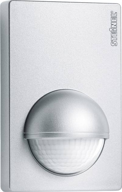 Steinel Bewegungsmelder IS 180-2 Silber, 180° Erfassungswinkel, 12 m Reichweite, 1000 W Sensor, IP54