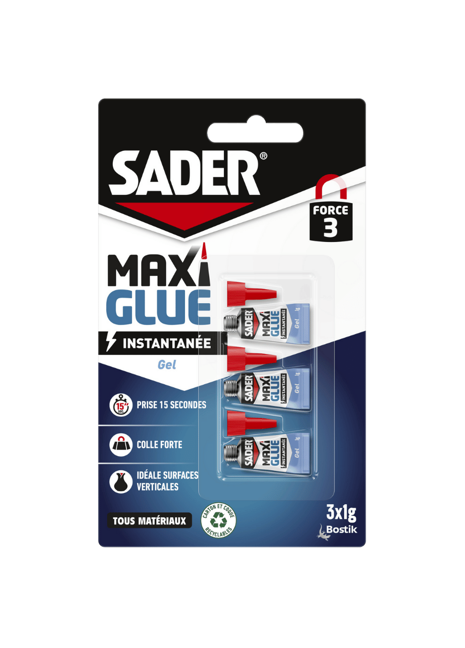 Sader Maxiglue Universel Gel Mini Tubes 3x1g