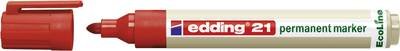 Edding edding 21 permanent marker EcoLine 4-21002 Permanentmarker Rot wasserfest: Ja