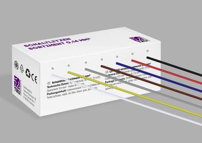 TRU COMPONENTS TC-12112348 Litze 0.14 mm² Schwarz, Weiß, Rot, Blau, Braun, Grau, Gelb-Grün 1 Set